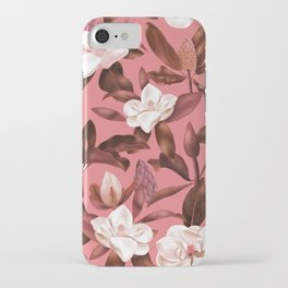 Magnolias coral iPhone Case