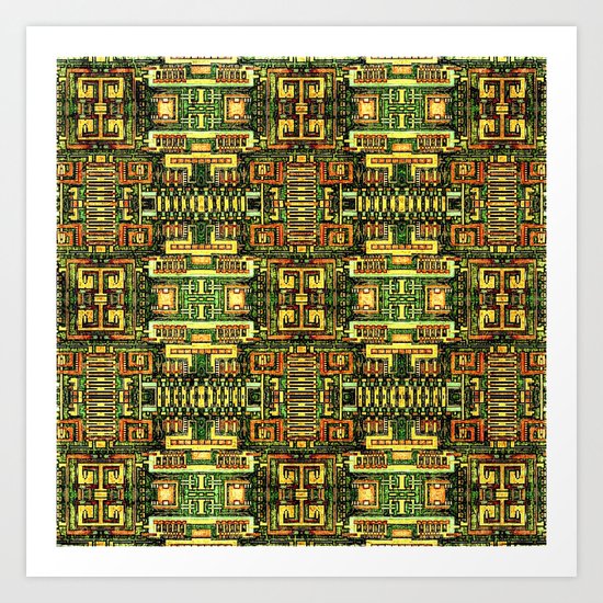 Circuit board v8 Art Print