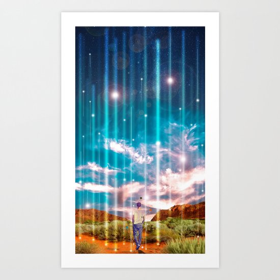 TRAVELLING LIGHTS Art Print