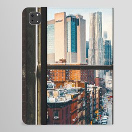 New York City Window | Colorful Street and Skyline | NYC iPad Folio Case