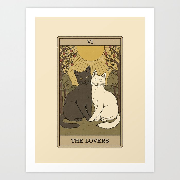 The Lovers - Cats Tarot Art Print