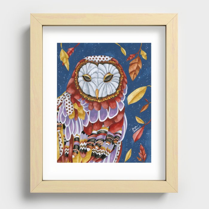 Owl Aura Recessed Framed Print