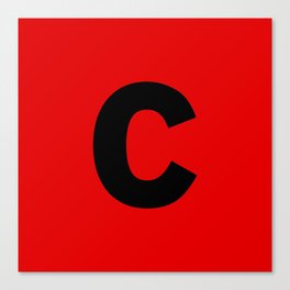 letter C (Black & Red) Canvas Print