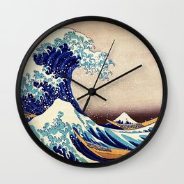 The Great Wave Off Kanagawa Wall Clock | Asian, Ukiyoe, Japan, Kanagawa, Antique, Greatwave, Artistic, Art, Katsushikahokusai, Hokusai 
