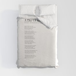 A Day Of Sunshine - Henry Wadsworth Longfellow Poem - Literature - Typography Print 2 Duvet Cover