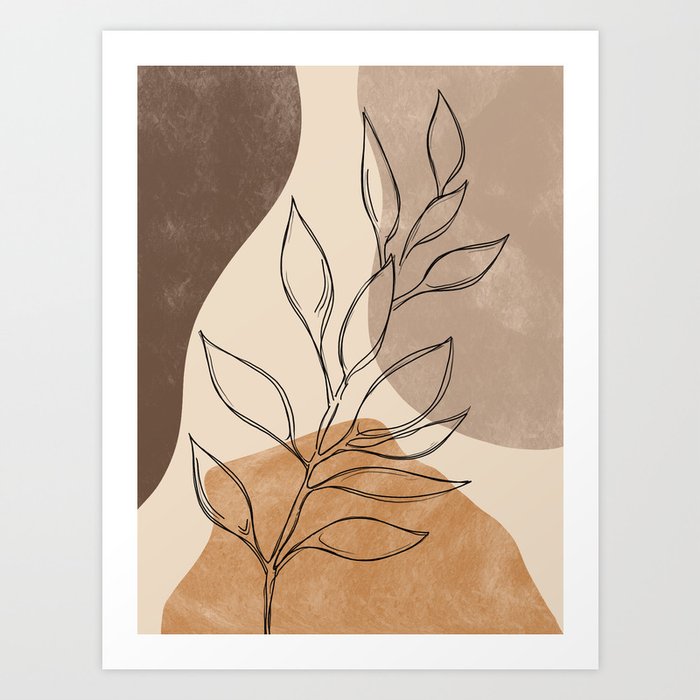 Abstract plant Art Print