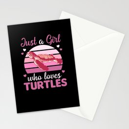 Just A Girl who Loves Turtles - cute Turtle Stationery Card
