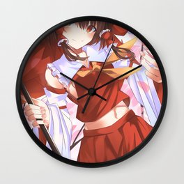 Hakurei Reimu Wall Clock