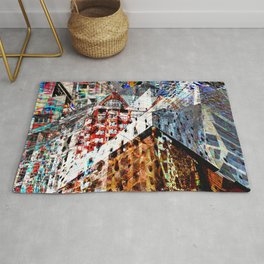 Urban Chaos Rug | Rusted, Intense, Home, Architect, Jungle, Color, Architecture, Urban, Concrete, Busy 