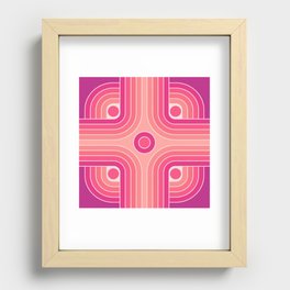 Retro Geometric Abstract Gradated Design 523 Recessed Framed Print