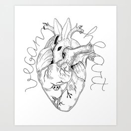 Vegan Heart Art Print