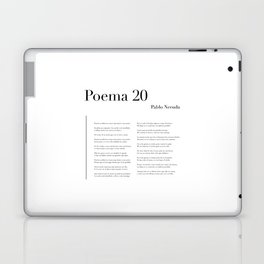 Poema 20 de Pablo Neruda Laptop Skin