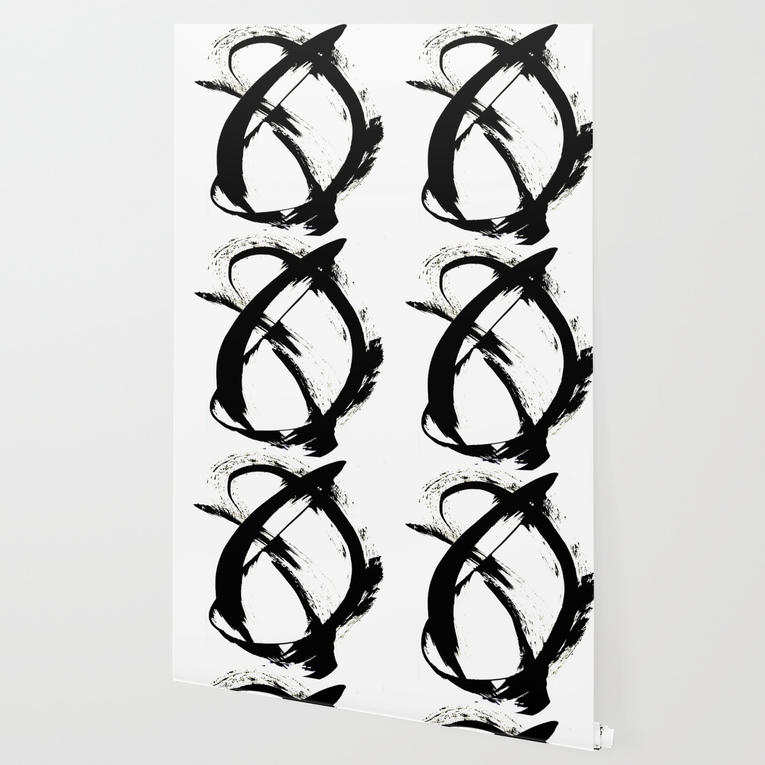 Brushstroke 7 A Minimal Abstract Piece In Black And White