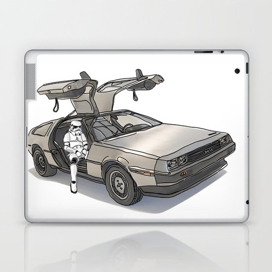 Stormtroooper in a DeLorean - star wars Laptop & iPad Skin