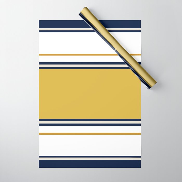 Fine Line Yellow Wrapping Paper Sheets