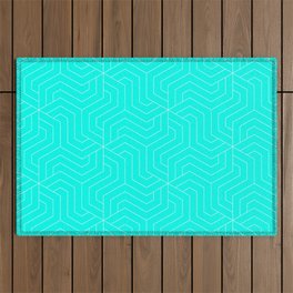 Turquoise blue - heavenly - Modern Vector Seamless Pattern Outdoor Rug