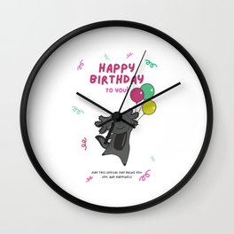 Axolotl Wishes Happy Birthday To You Axolotls Wall Clock