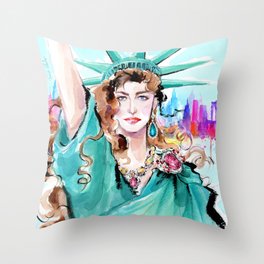 Lady Liberty Throw Pillow
