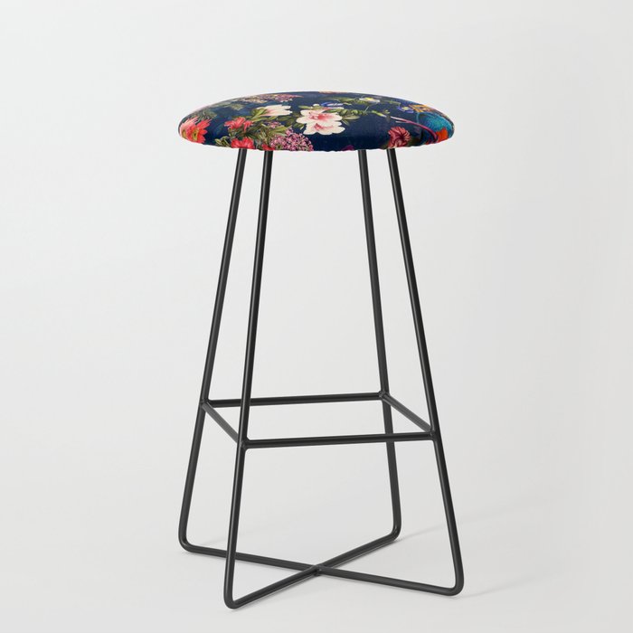 FLORAL AND BIRDS XII Bar Stool