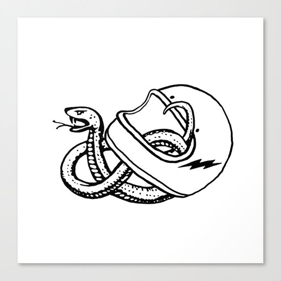 vipera b/w Canvas Print
