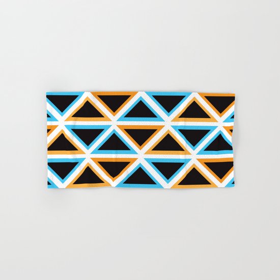 Colorful Triangle (Ranging Tribuj) Hand & Bath Towel