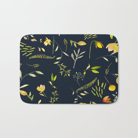 Yellow garden Bath Mat