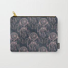 Classy Rose Gold dreamcatcher Grey Pattern Carry-All Pouch