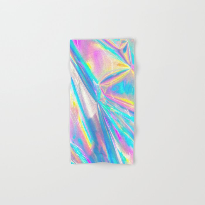 Holographic Foil Love Hand & Bath Towel