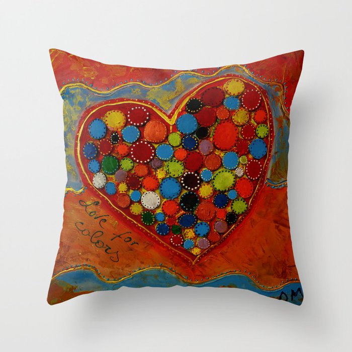 love for colors  Throw Pillow