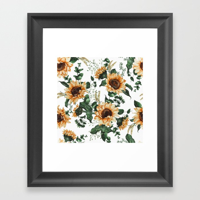 Mild Sunflowers  Framed Art Print