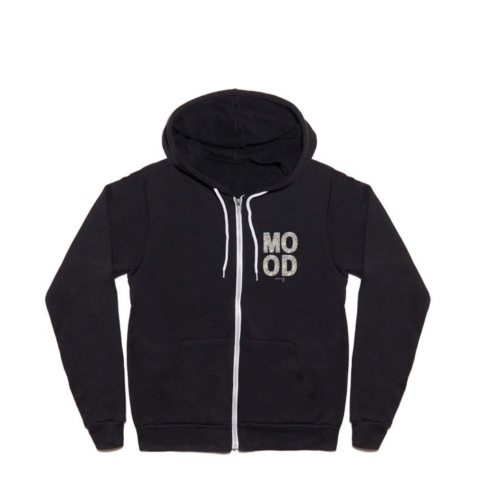  Black T-shirt With Dollars Money Mood Full Zip Hoodie