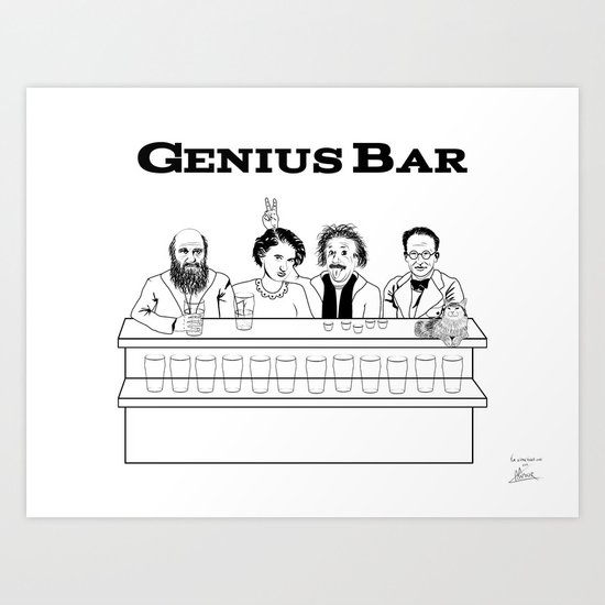 Genius Bar Art Print by biologyfriednoodleprints Society6