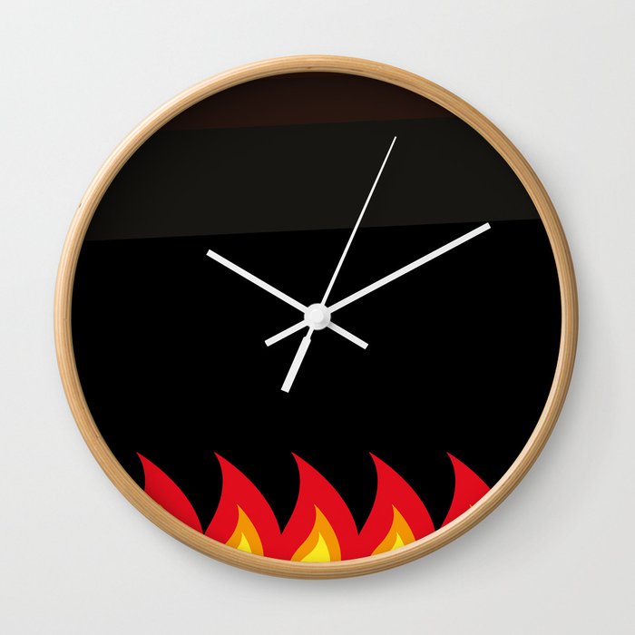 Element - FIRE - plain and simple Wall Clock