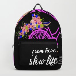 Bicycle Snail Riding Bike Vintage Gift Backpack | Biketshirtwomen, Flowerwheel, Maskbike, Snails, Bikemask, Bikewithflowers, Graphicdesign, Flowerwheelgirl, Flowerwheelwomen, Bikebasket 