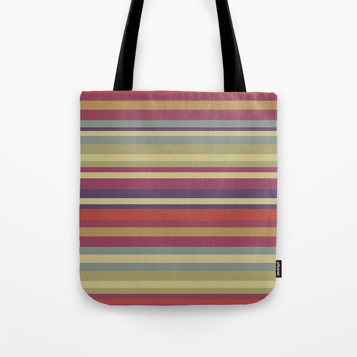 Pastel Colors Stripes Tote Bag by Manitarka | Society6