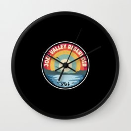 Joes Valley Reservoir Utah Colorful Wall Clock | Graphicdesign, Trail, Explore, Outdoors, Camp, Roadtrip, Camping, Fishing, Fish, Angling 