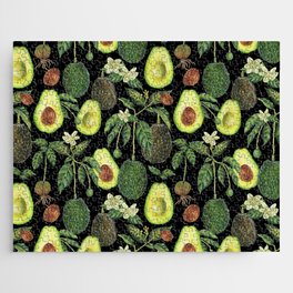 Avocado Fruit Plants - black Jigsaw Puzzle
