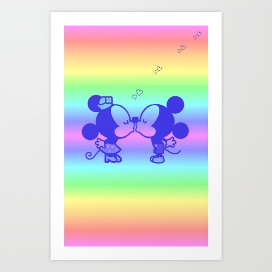 M&M Kiss Art Print