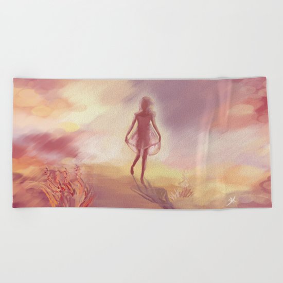 Sunny girl Beach Towel