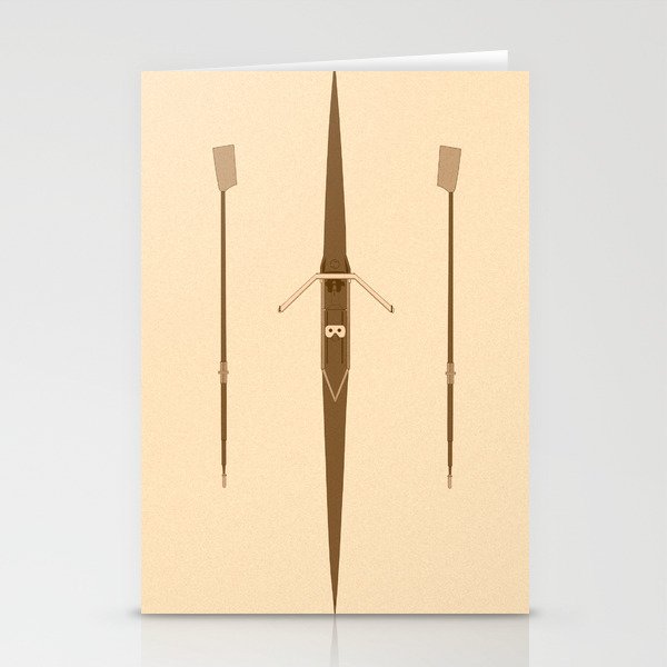 rowing single scull Stationery Cards