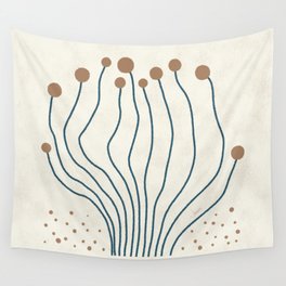 Abstract Golden Tree Wall Tapestry