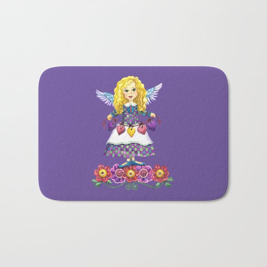 Angel Love (Purple) Bath Mat