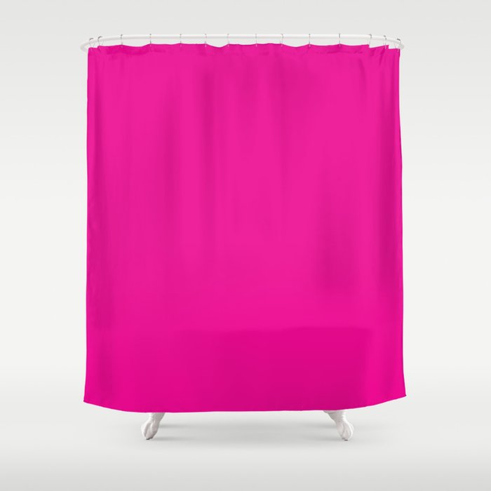 80's Hot Pink Shower Curtain