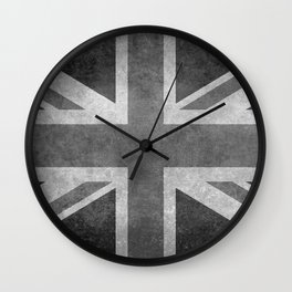 Union Jack Vintage 3:5 grayscale Wall Clock
