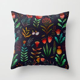 Bright flowers Throw Pillow