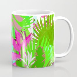 Jungle Garden Greens and Pinks Coffee Mug