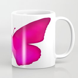 Neon Pink Ombre Butterfly Silhouette  Coffee Mug