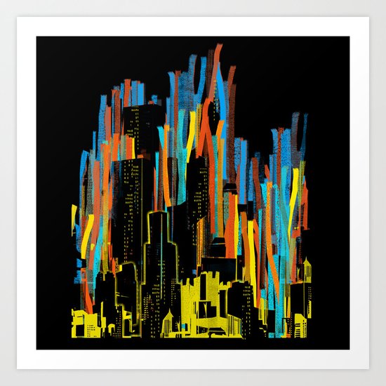 strippy city Art Print