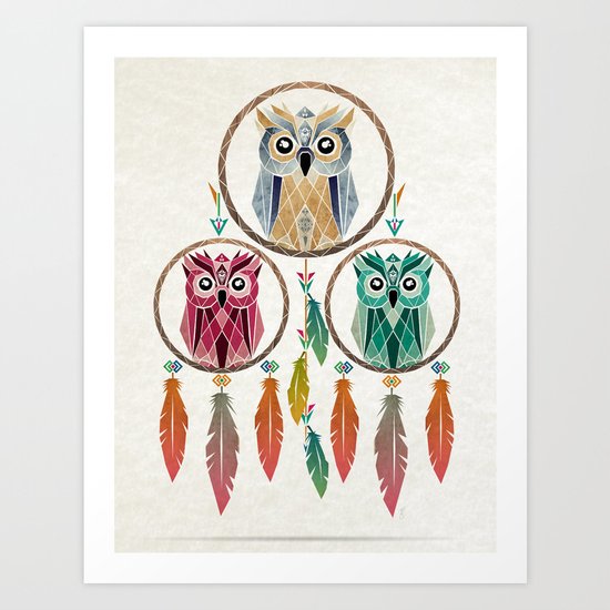 dream owl Art Print