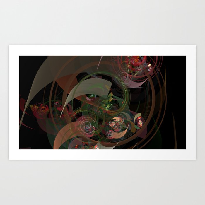 Abstract Fractal Spiral Art Print